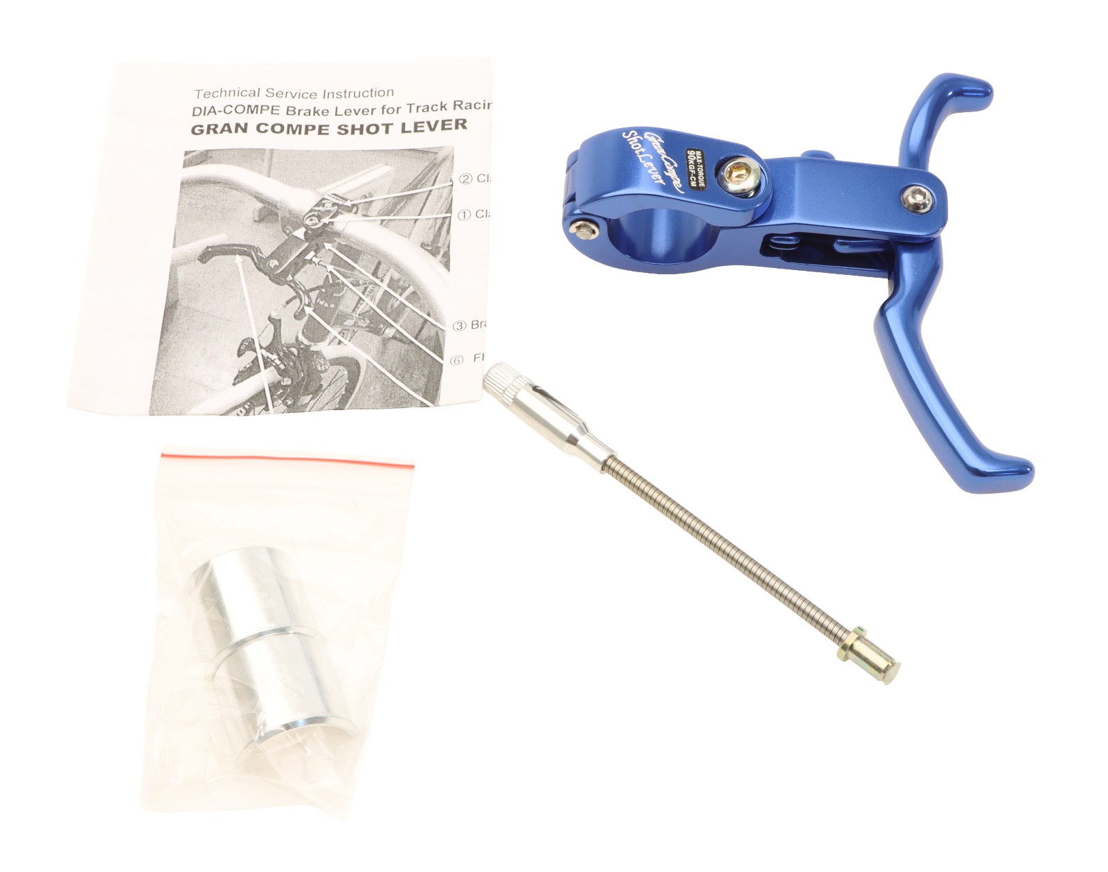 Dia-Compe Gran Compe Shot Lever 25.4mm & 22.2mm Clamp Blue Dual Pull NEW NOS