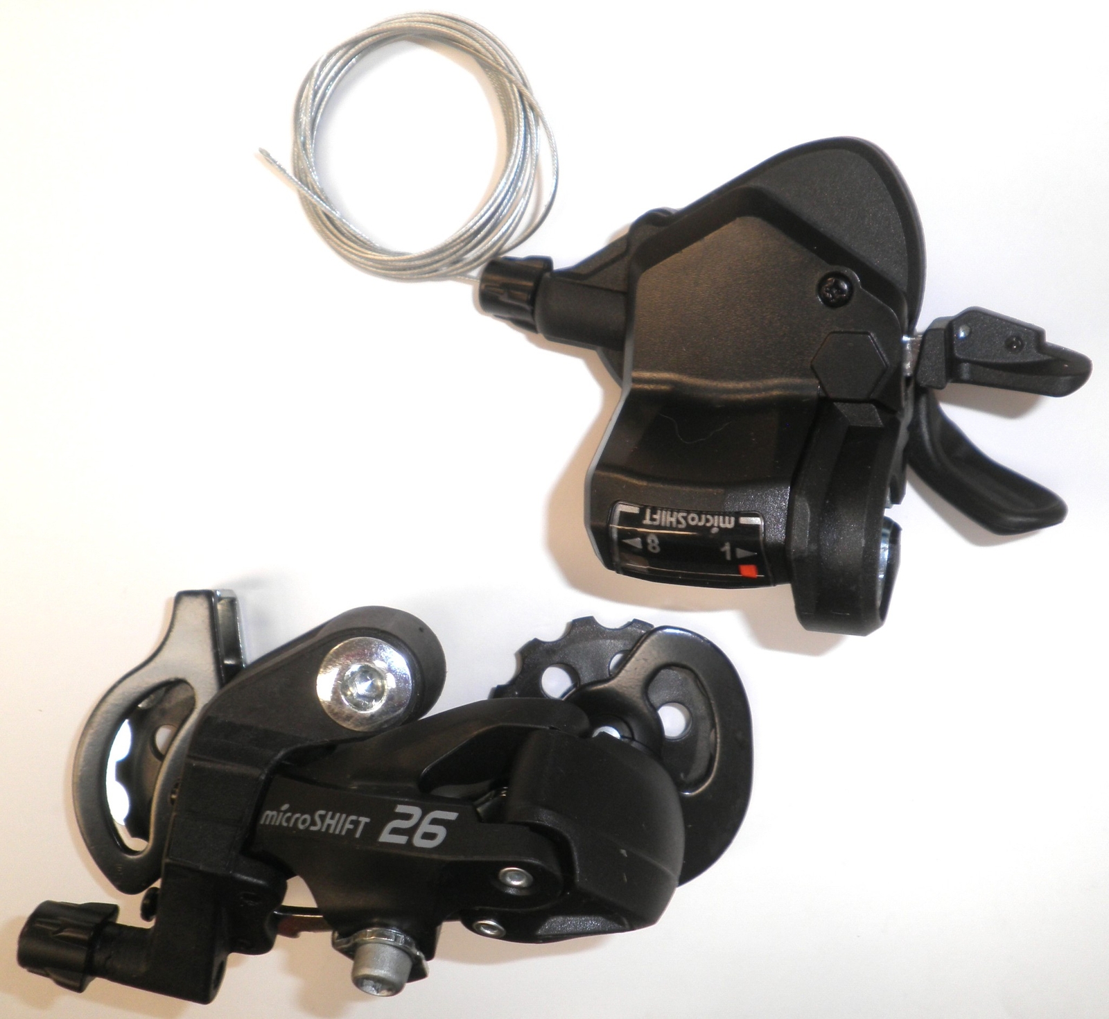 MICROSHIFT 26 8-SPEED BICYCLE REAR DERAILLEUR/SHIFTER BIKE PART 4-1