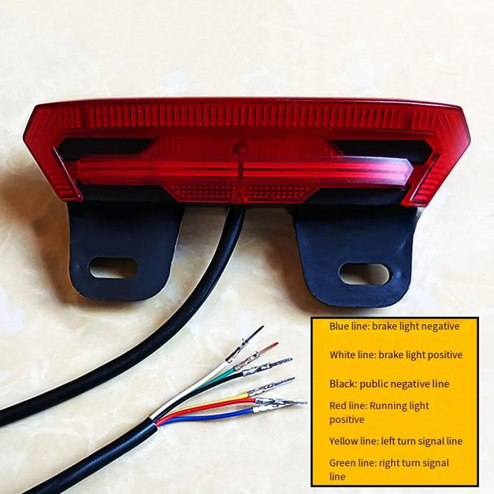 36V/48V/60V Electric Bike Bicycle 3 in 1 Taillight Brake Light Turn Signal Light