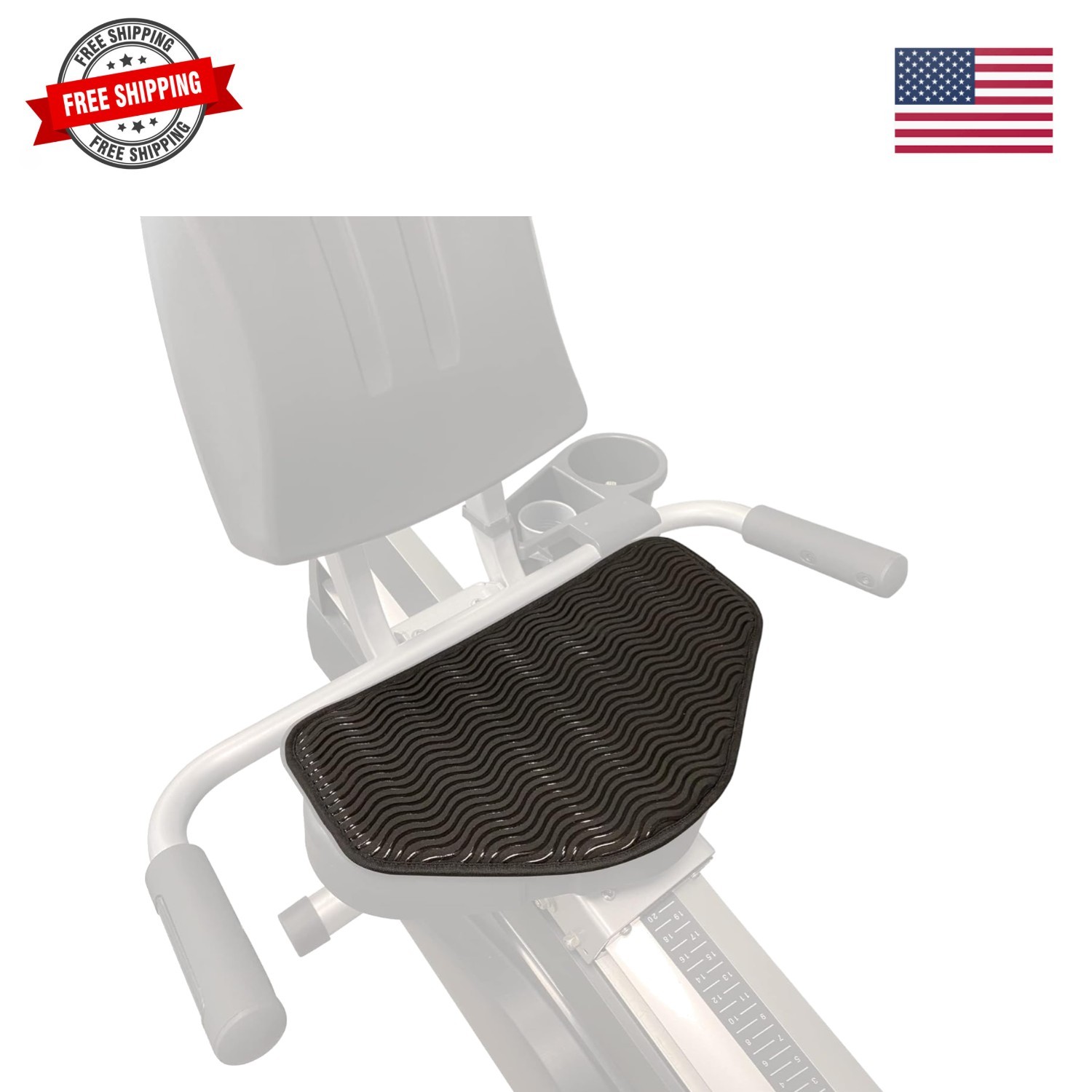 Recumbent Bike Seat Cushion – Anti-Slip Extra-Wide Seat Pad for Desk and Exer…