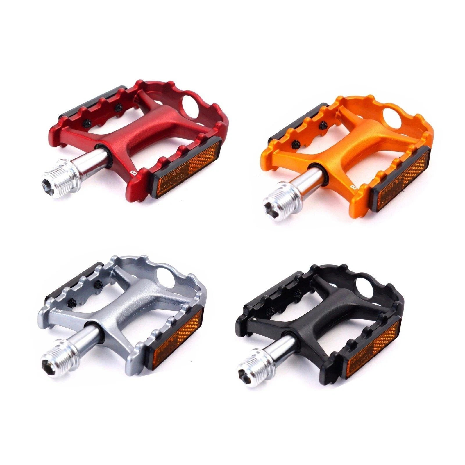Wellgo Bike Pedal M111 9/16″ Alu Ultralight Sealed Bearing- Black/Red/Gold/Grey