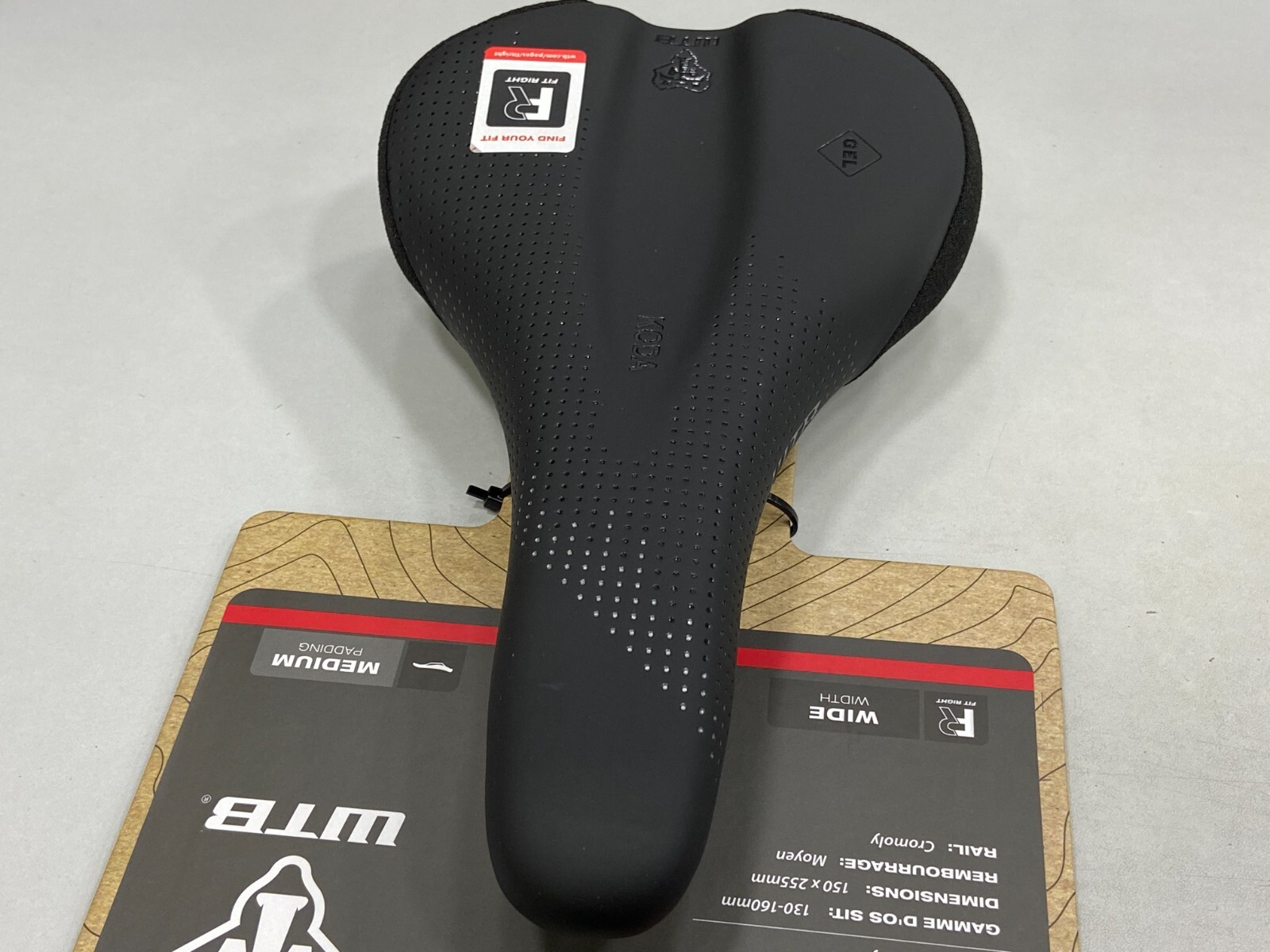 WTB Koda Wide Cromoly Rail Medium Padding 150x255mm Saddle (Black)