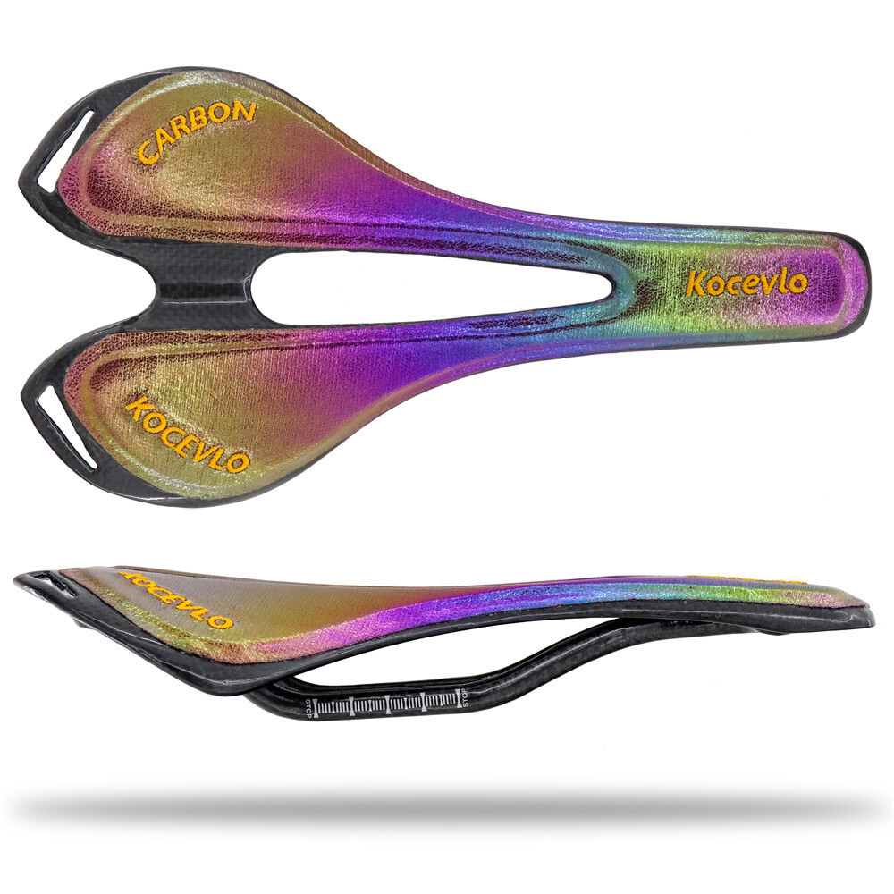 Carbon Fiber Leather Saddle Ovarl Rail 7*9mm Mountain Road Bike Seat 270*143mm