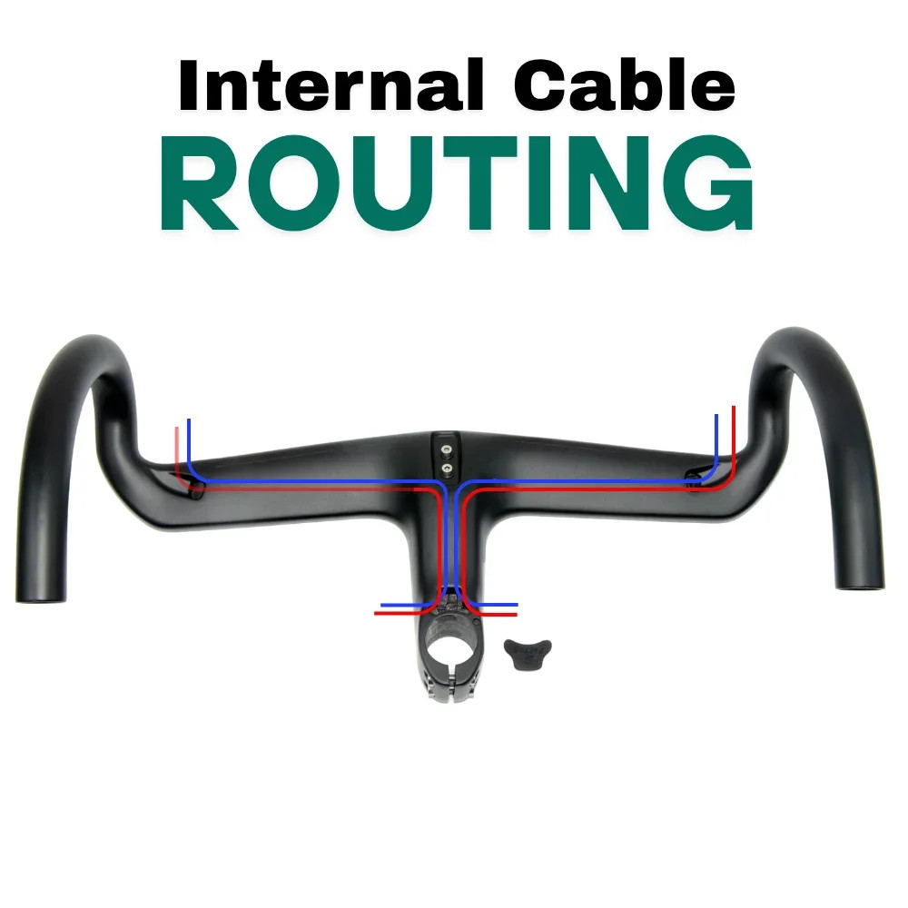 Carbon Fiber Handlebars for Road Bikes Full Internal Wiring Bicycle Accessorie