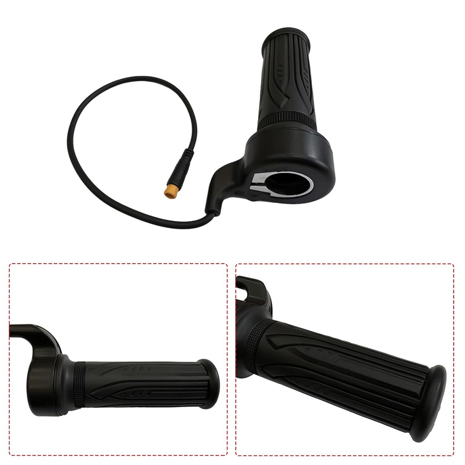 For Ebike Waterproof Full Twist Throttle Left Hand Grip New Replacement 12V-72V