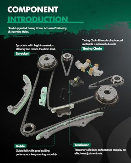 Ford Fusion Taurus DOHC 6Cyl 3.5/3.7L Timing Chain Kit for 2007-2011 Engine