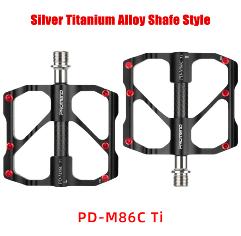 PROMEND Ultralight Carbon Titanium Bicycle Pedal MTB Road Bike Pedal 3 Bearings