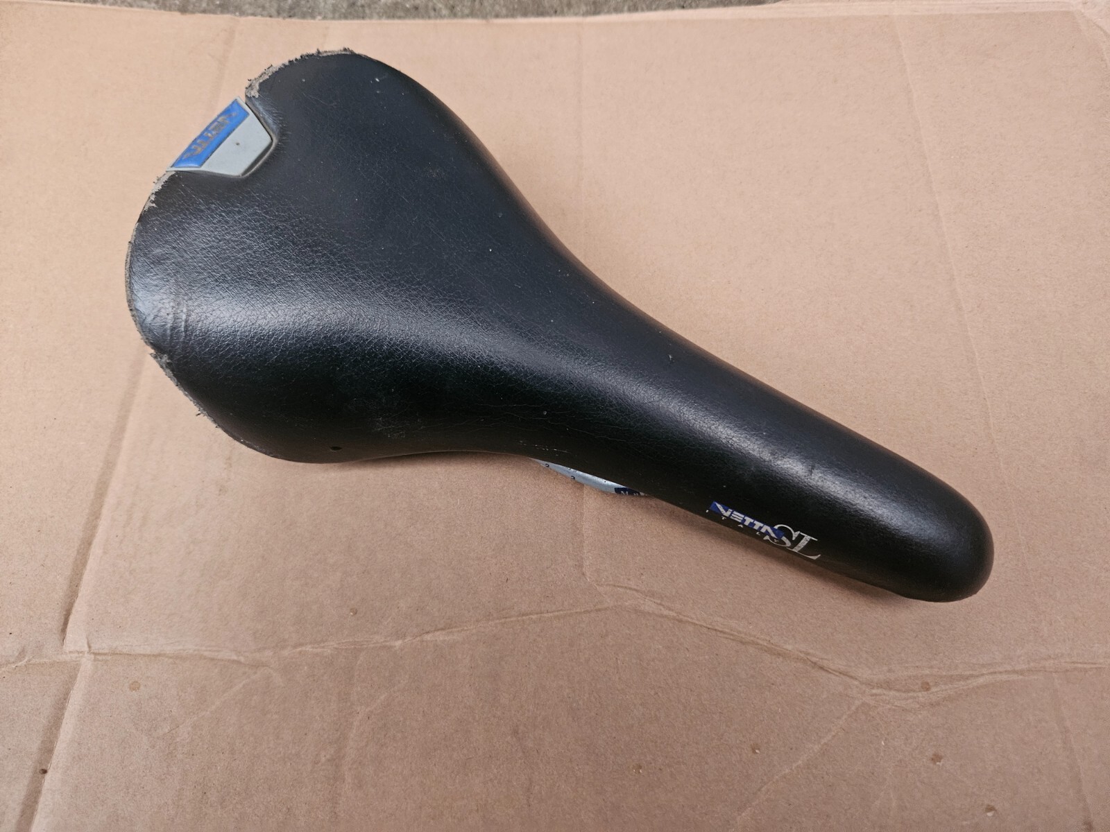 Vintage Vetta SL Road Mountain Bike Saddle Manganese Rails Black made in Italy