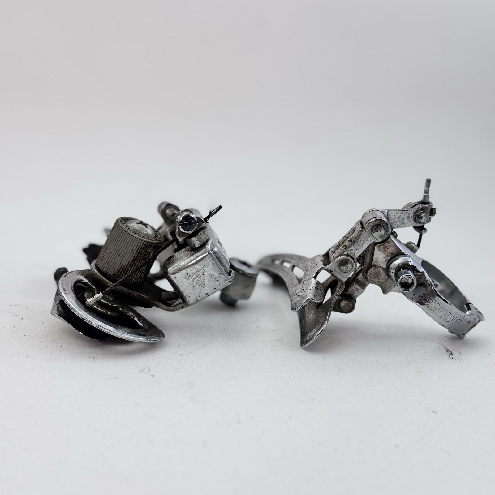 Vintage Suntour Seven 7 Derailleur Set Front Rear 28.6 Bottom Pull Bike A16