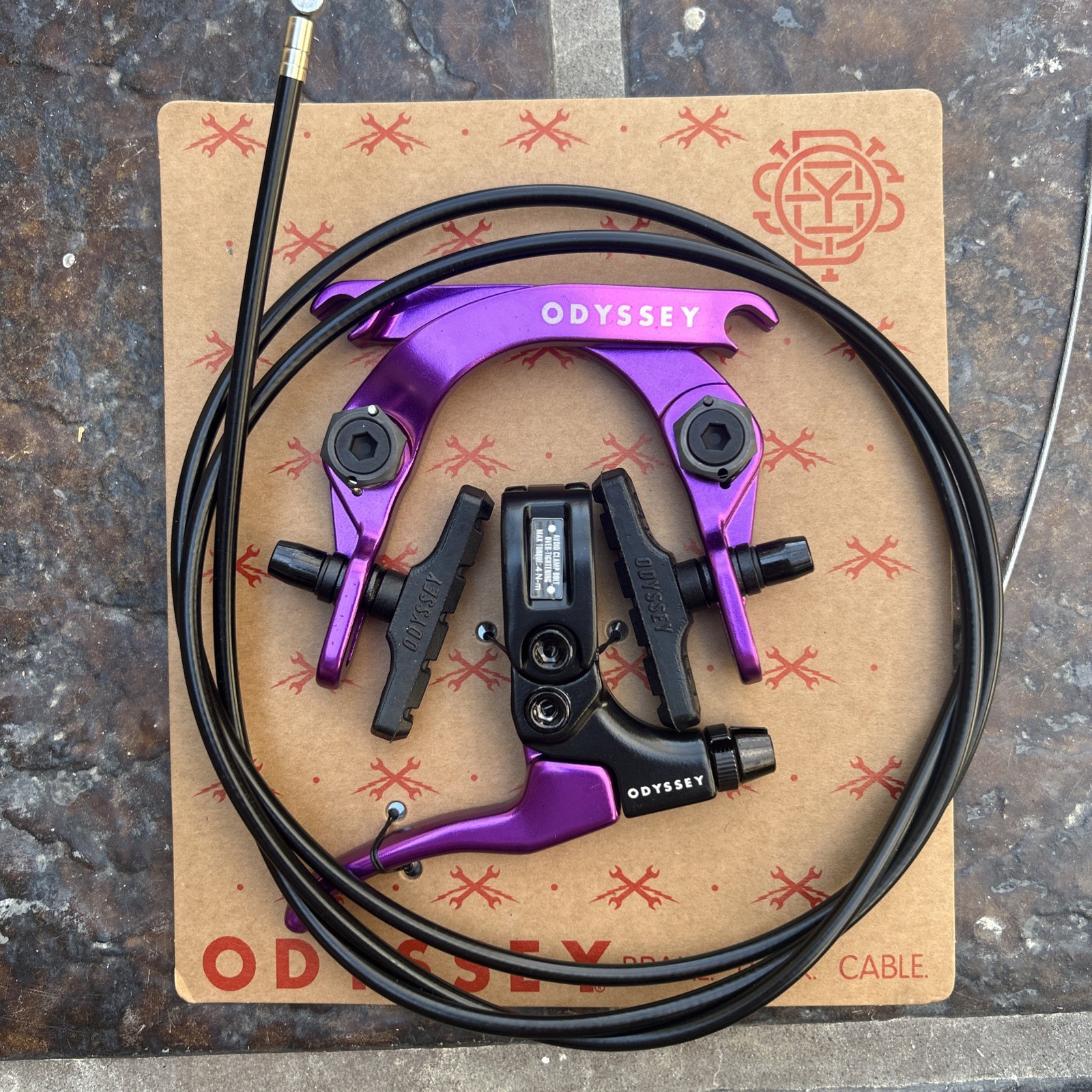 ODYSSEY BMX EVO 2.5 BICYCLE U-BRAKE KIT PURPLE / BLACK LIMITED EDITION SUNDAY