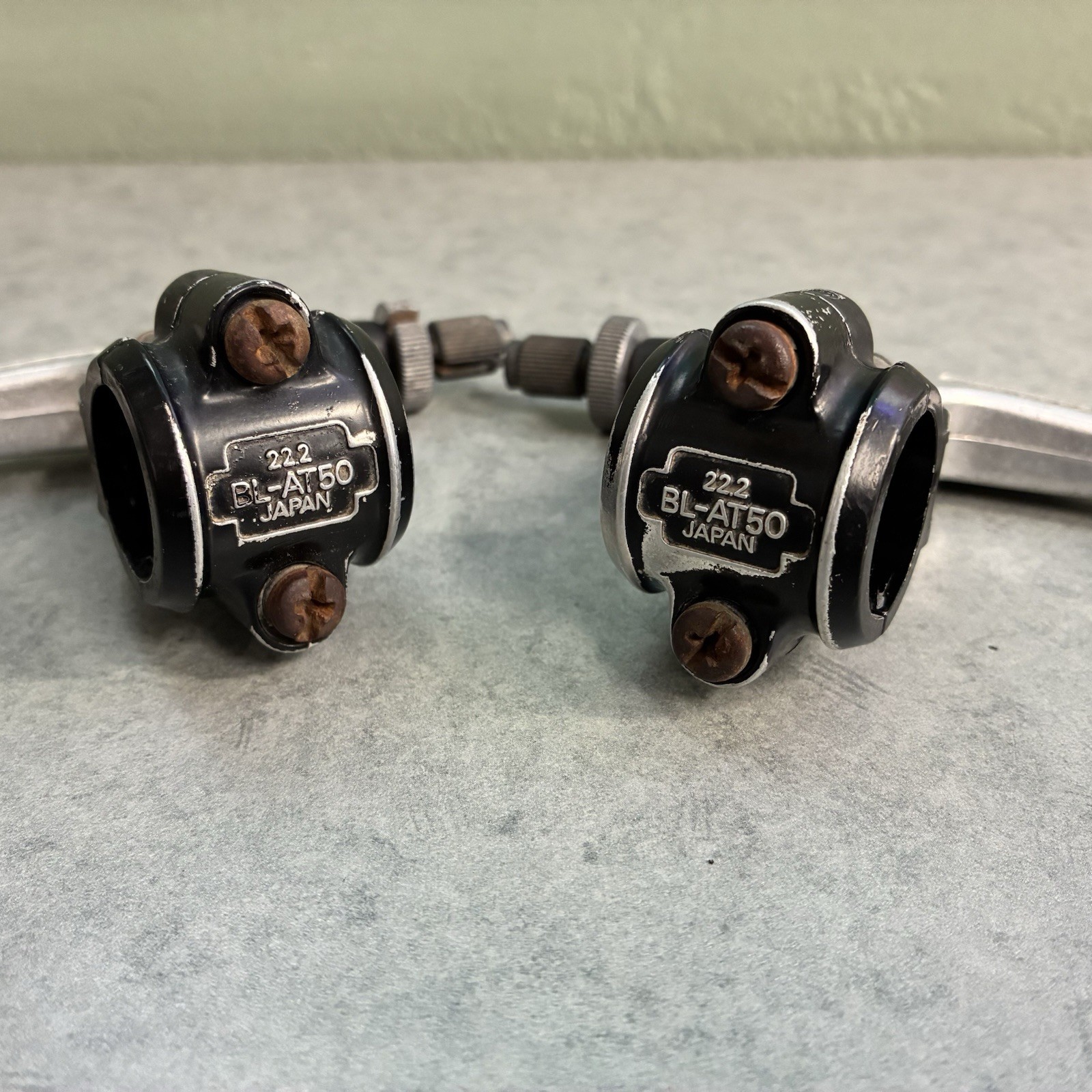 1986 Shimano BL-AT50 Early Mountain Bike Brake Levers Canti Japan Klunker 22.2