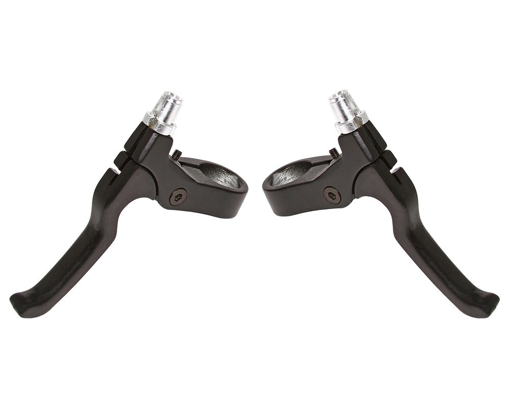 ALTA Bicycle 4 Finger Alloy 408 Bike Brake Lever Set Black/Black 22.2mm Clamp
