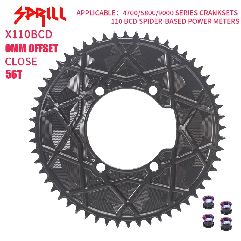 110BCD AERO Narrow Wide Chainring 54-66T Bicycle Chainwheel 9-12speed Sprocket