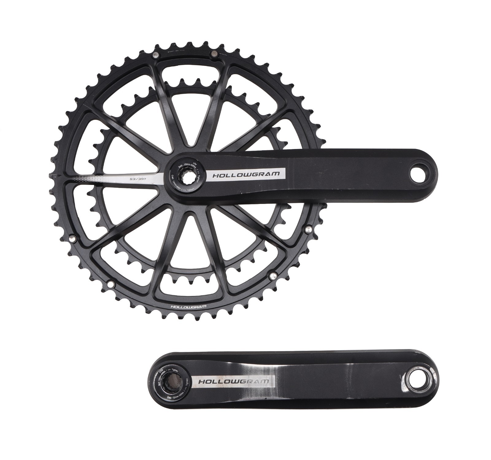 Cannondale HollowGram Si 2x 11 Spd Alloy Road Bike Crankset 172.5mm 53/39T BB30