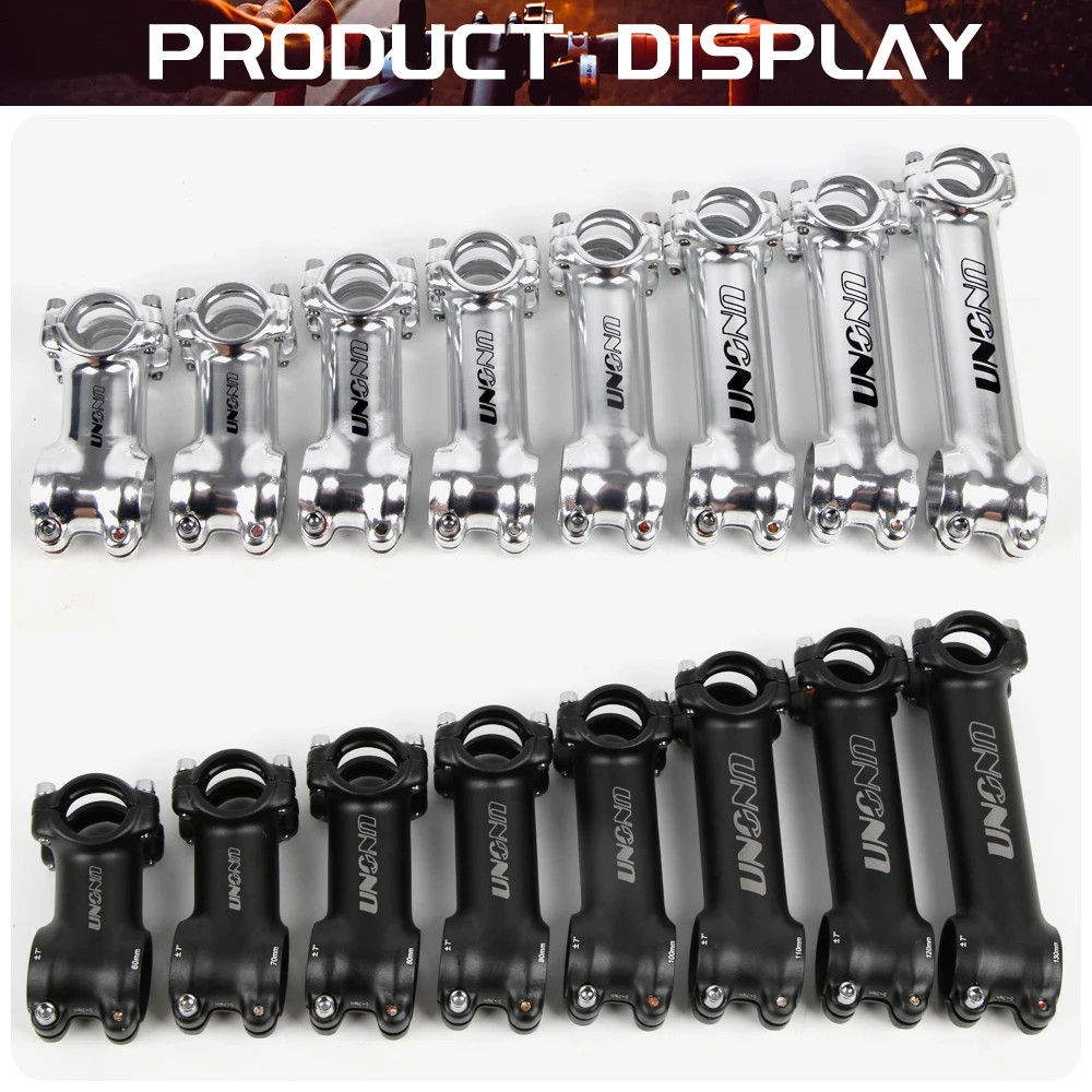 UNO Bike Stem 25.4mm 7/17/35° 60-130mm MTB Road Kalloy Alloy Black