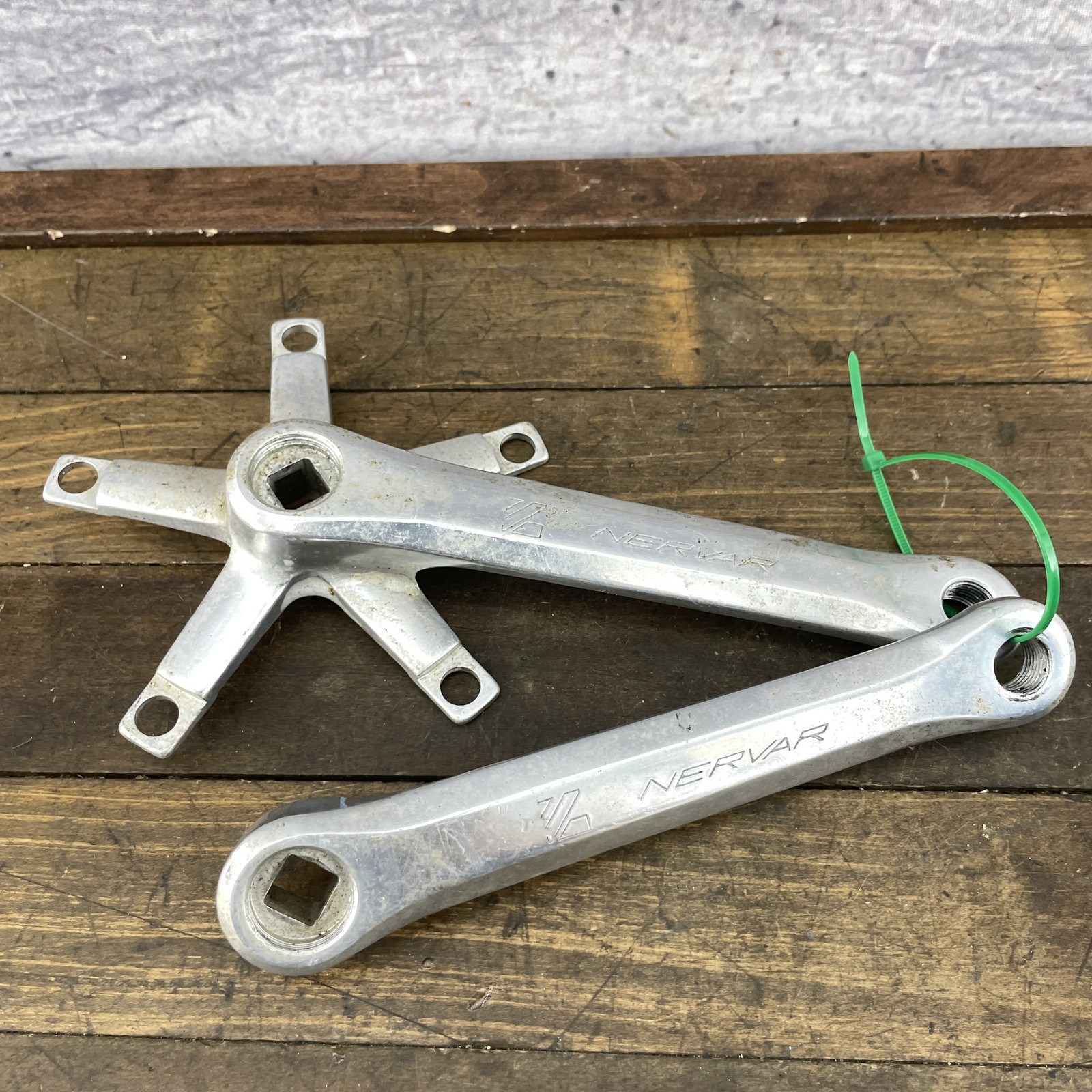 Vintage Nervar BSA Crankset 165mm 5-Bolt 122 BCD France Road Bike Square Taper