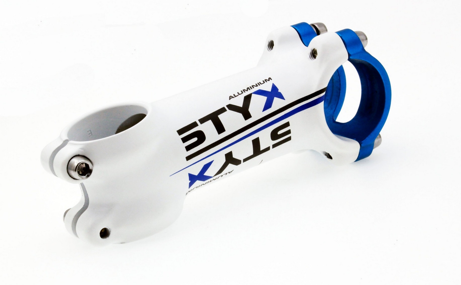 Styk Road MTB 29ER eBike Bike Stem 5-Degree 31.8MM 100MM White Blue