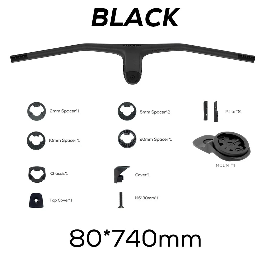 -20 Degrees Carbon Fibre Integrated Cockpit MTB Handlebar 740mm Bike Accessories