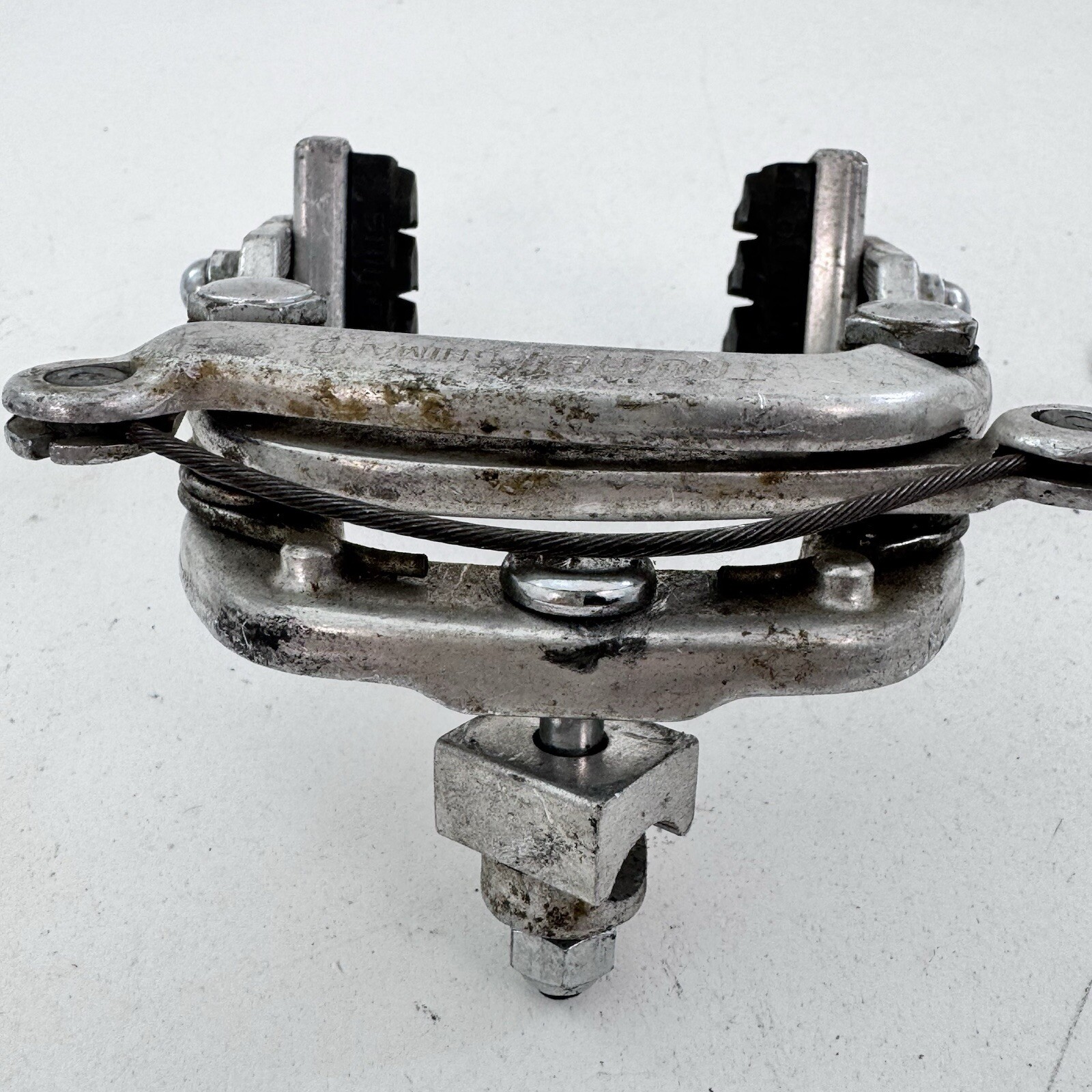 Vintage Shimano Tourney Center Pull Brake Caliper Rear Nutted Silver Race A02