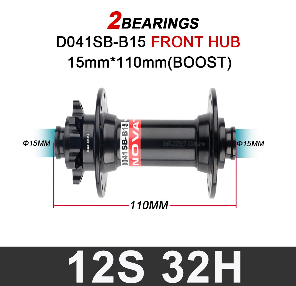 32 Holes Mtb Bicycle Hub Axle Boost Front 2 Rear 6 Bearings Bicycle Hub