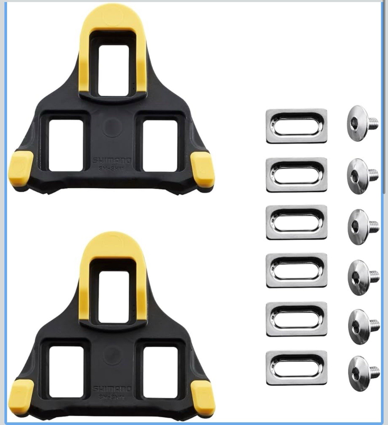 Promend PDZ-R07 Road Bike SPD-SL Pedal Cleats 6° Float Yellow/Black | 2pack
