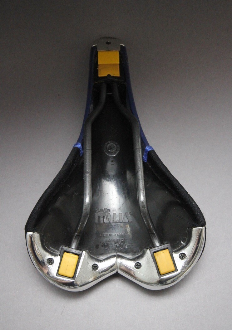Selle Italia Turbo Matic 3 Genuine Gel Saddle / Blue / 2000 / gios pinarello