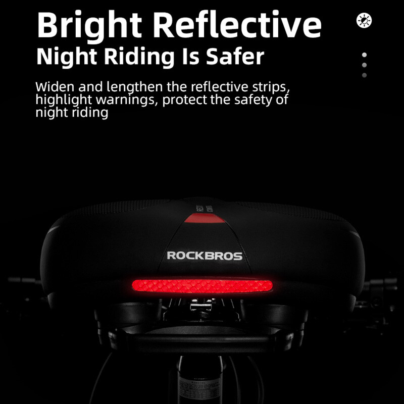 ROCKBROS Bike Seat Comfort Bike Saddle Mountain Bike Soft Wide Bike Seat Cushion