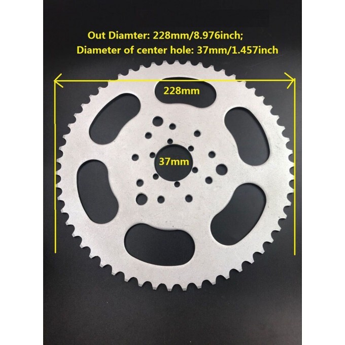 CDHPOWER 56T Teeth 3+6+9 holes Chain Driving Sprocket and Rear Hub Adapter 1″