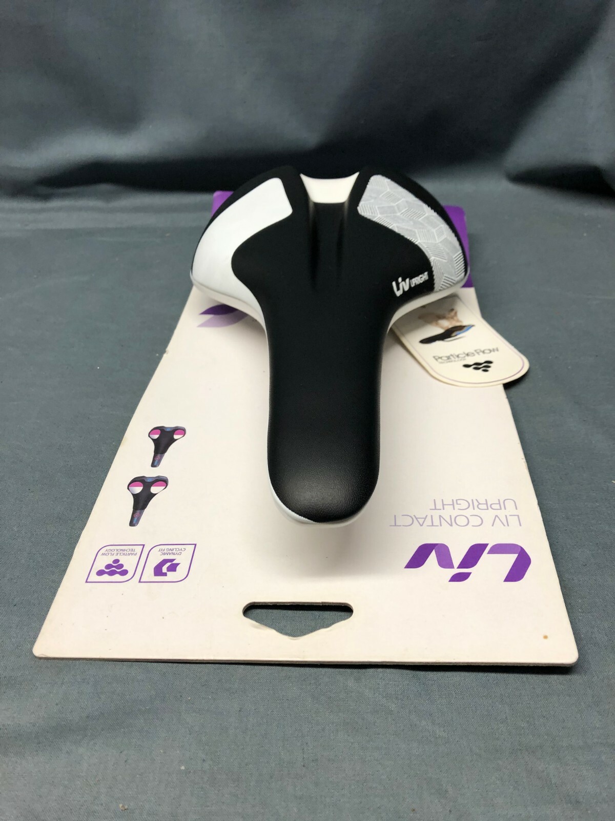 Liv Upright Steel Saddle Black Medium Width Medium Padding 27 x 16 cm NEW!