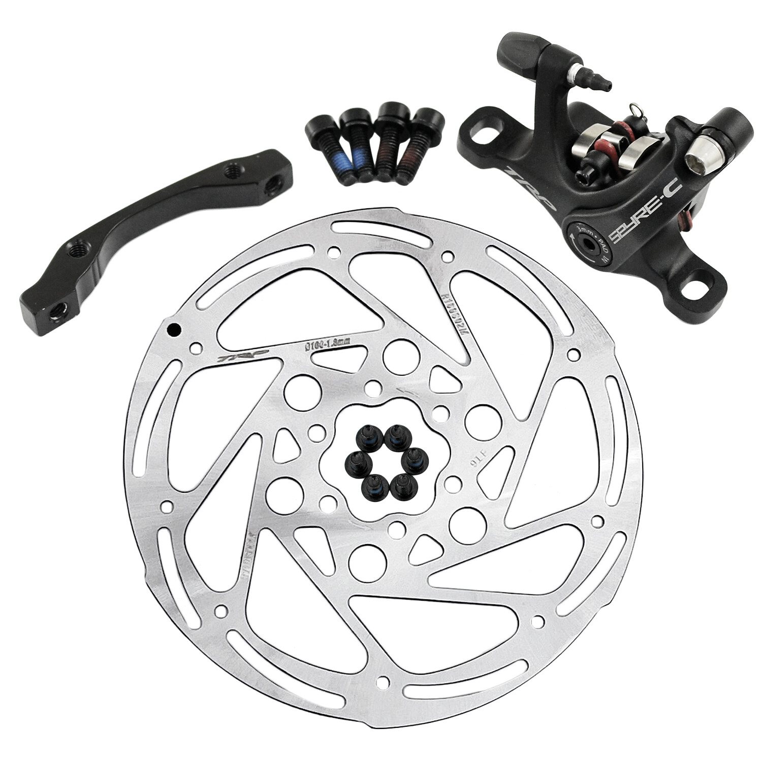 TRP SPYRE-C Road Alloy Mechancial Disc Brake Set 160mm Rotor (Front+Rear)
