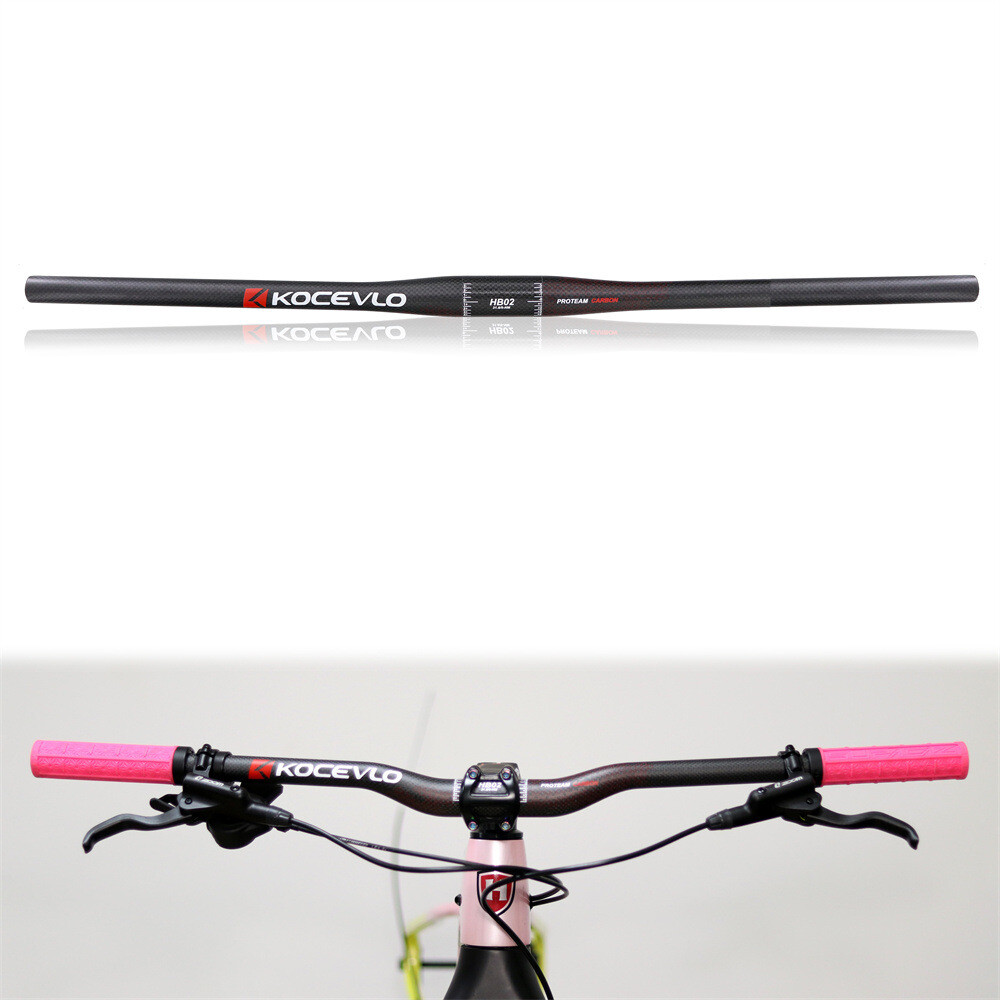 Carbon Fiber Mountain Bike Handlebar XC Bicycle Flat Bar Rise Bar 31.8*600-760mm