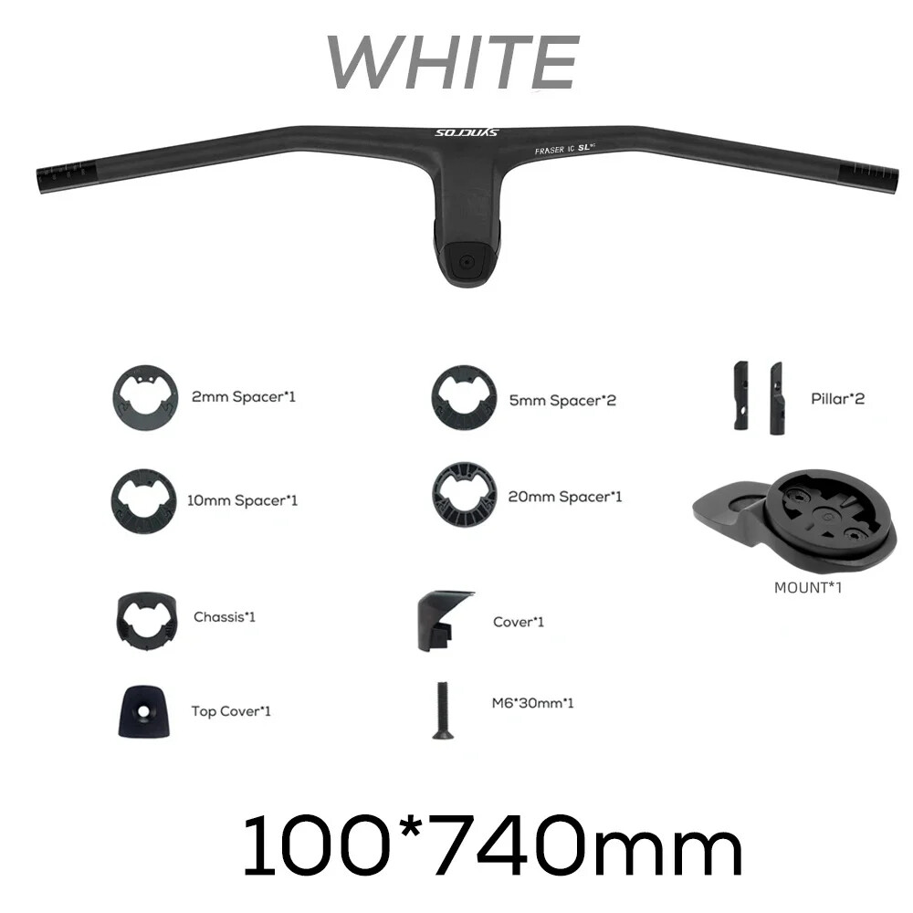 -20 Degrees Carbon Fibre Integrated Cockpit MTB Handlebar 740mm Bike Accessories