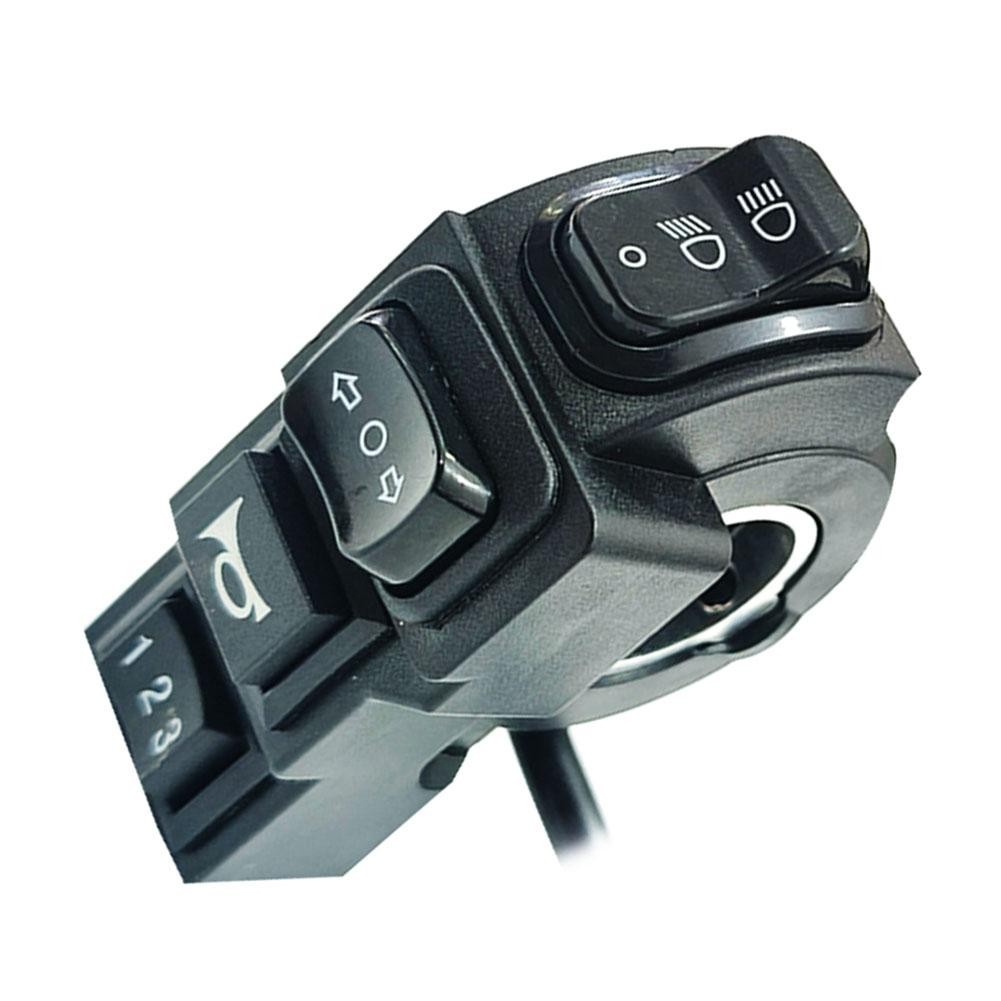 E-bike 4-in-1 Control Switch Headlight Turn Signal Klaxon 9 Pin SM Connector