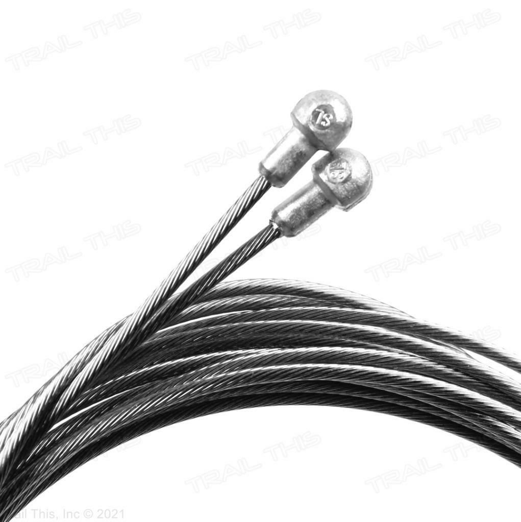2 x Shimano SUS Stainless Steel Road Bicycle Brake Cables + Tips 1.6mm x 2000mm