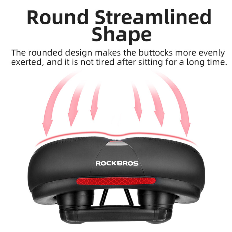 ROCKBROS Bike Seat Comfort Bike Saddle Mountain Bike Soft Wide Bike Seat Cushion