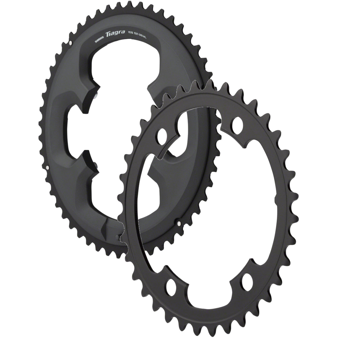 Shimano Tiagra FC-4700 52t & 36t Chainrings Set 110 BCD Asymmetric, Black,