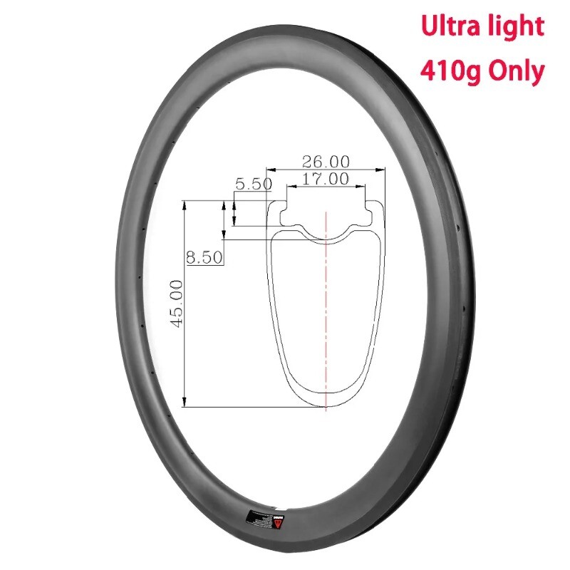 Carbon Rims 30-80mm Depth 25-31mm Wide Clincher Tubeless V or Disc Brake
