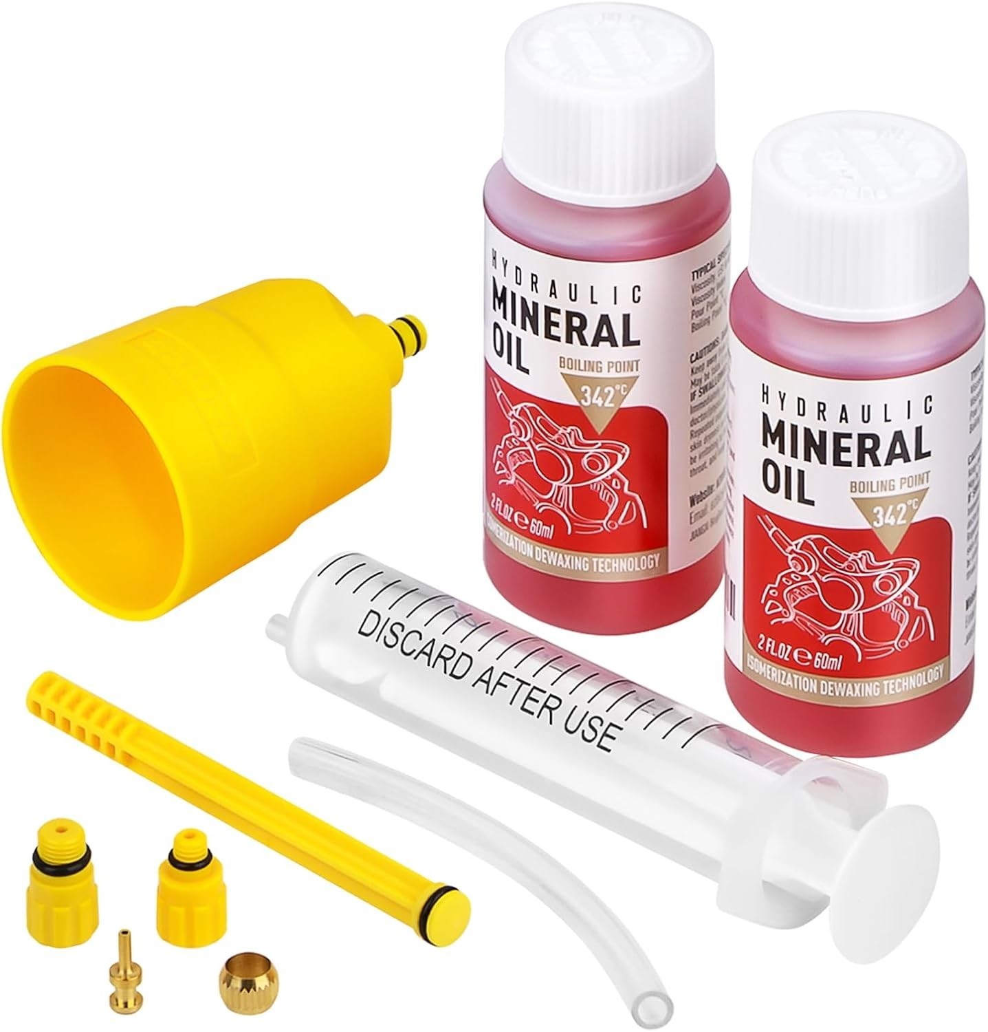 Shimano Brake Bleed Kit – Mineral Oil 120ml + Tools for Hydraulic Brake Service.