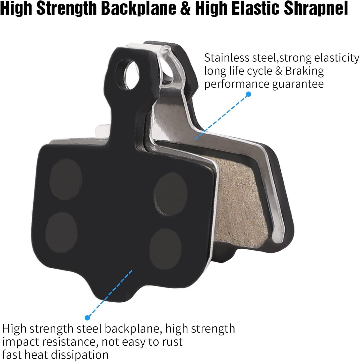 4 Pairs Bike Disc Brake Pads, Compatible for Sram Brake Pads Avid Elixir E1 E…