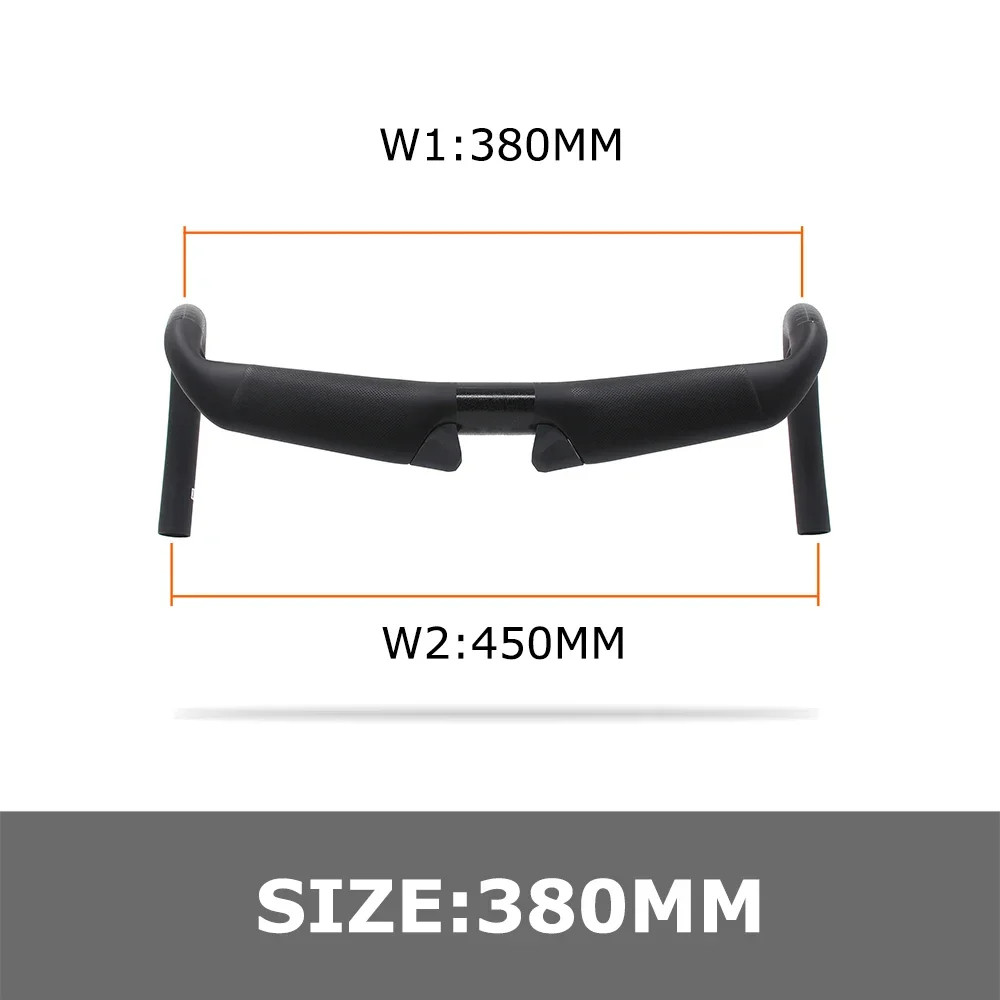 Carbon Fiber Gravel Bike Handlebar 31.8mm Clamp 380mm 400mm 420mm 440mm