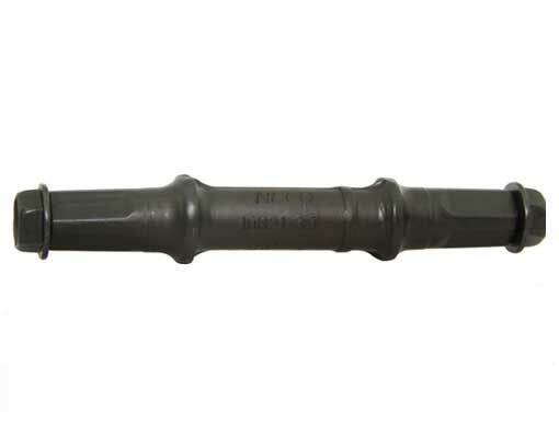 113MM LONG COTTERLESS B.B AXLE SQUARE BOLT STYLE (CENTER SIZE 52MM) IN BLACK.
