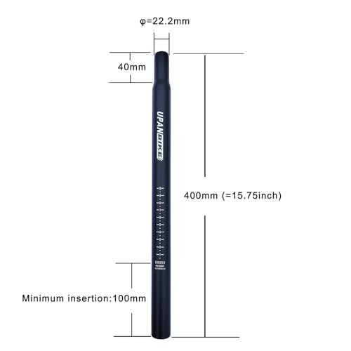 Bike Seat Post Aluminum Alloy Length 350mm 400mm 25.4mm*400mm