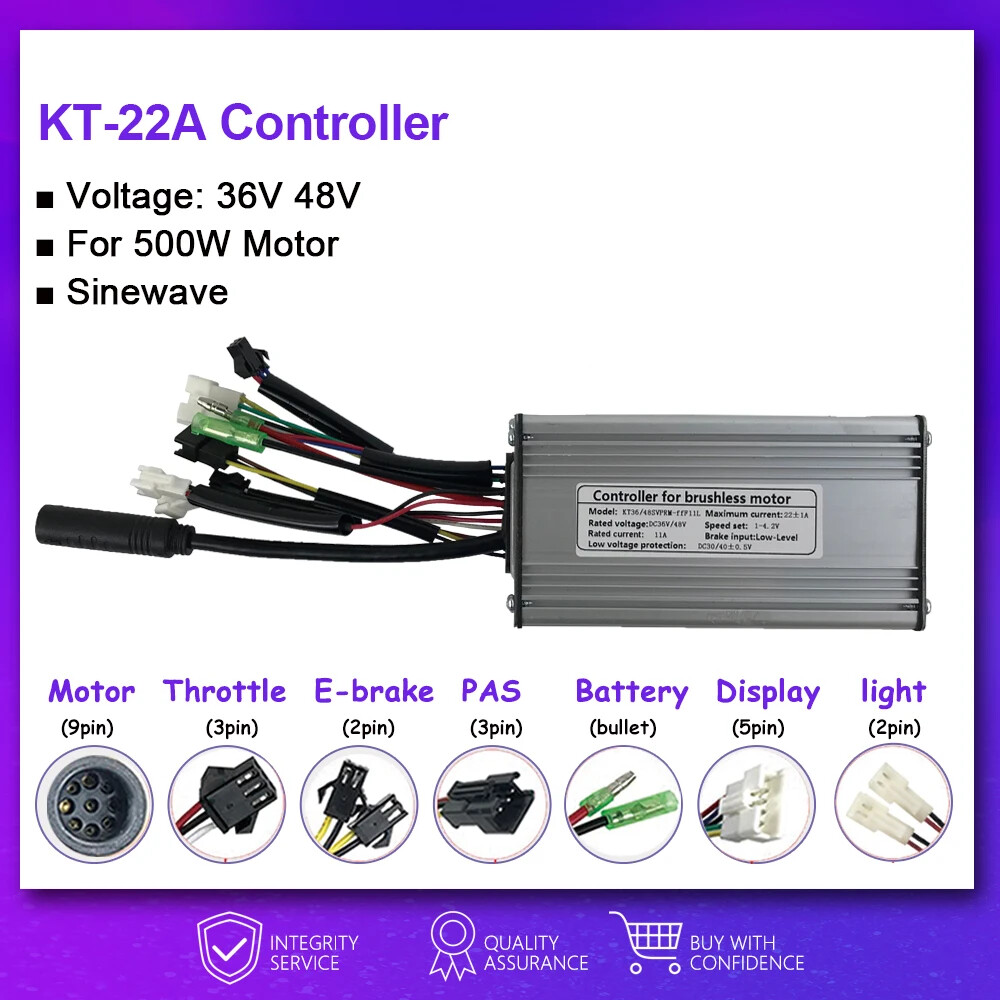 Brushless Motor Controller for E-bike 15A-50A 250W-3000W Wheel Motor Controller