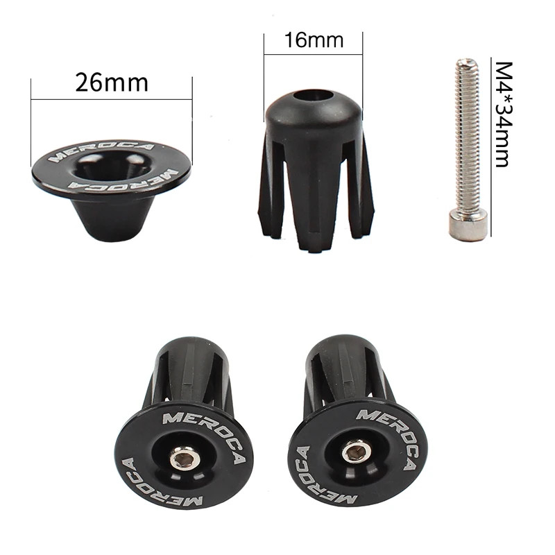 1 Pair Bike Handlebar End Plugs Aluminum Alloy MTB Road BMX Grip Caps