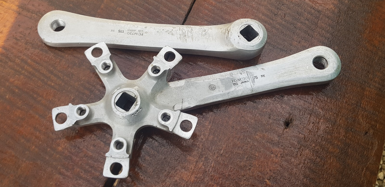 Vintage Shimano Deore XT FC-M730 175mm Crankarms 7M