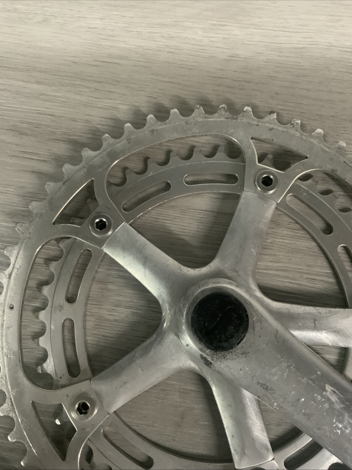 SUGINO AERO MAXY CRANKSET DOUBLE 53-43 TOOTH 170 MM ARMS 6, 7, OR 8 SPEED