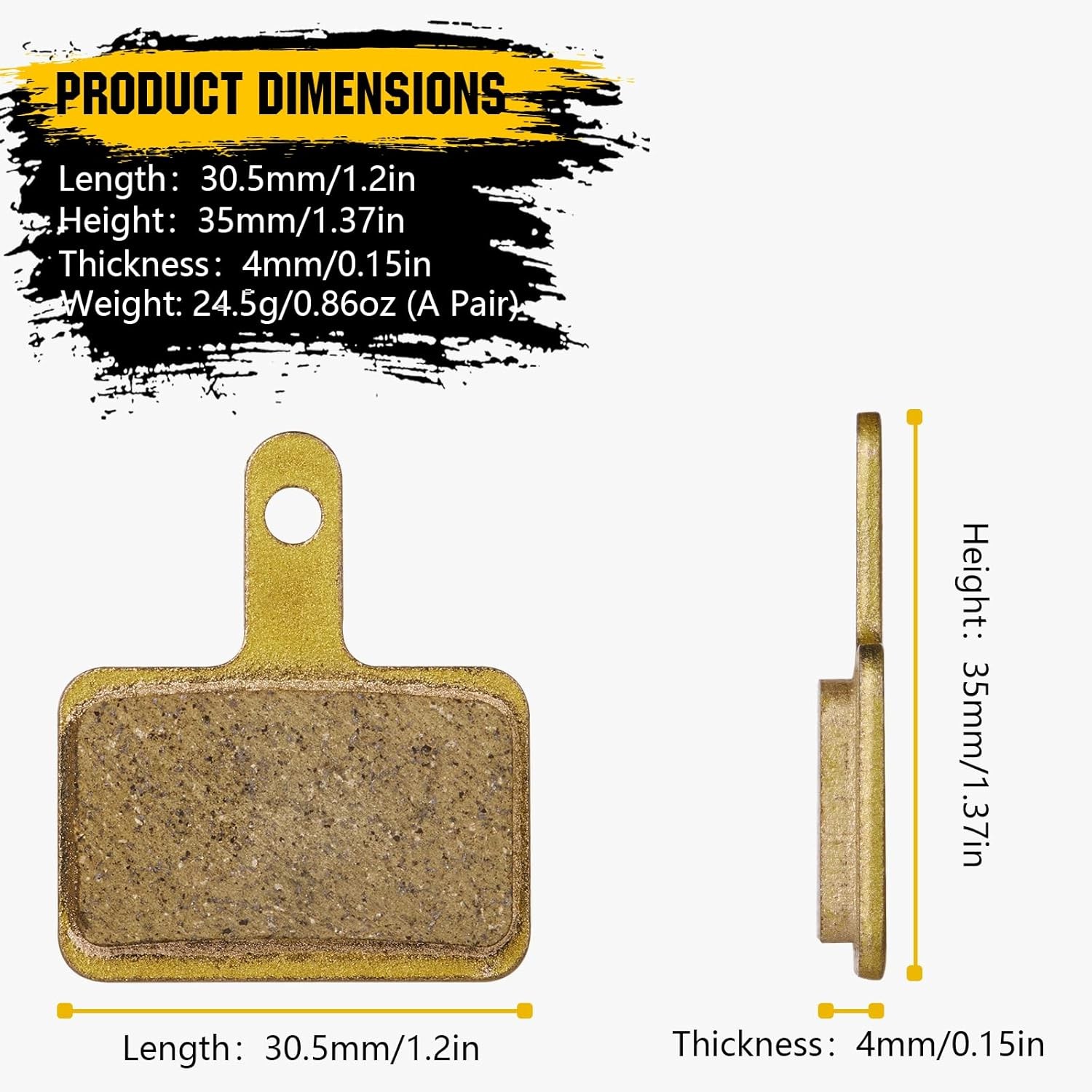 Semi-Metallic Disc Brake Pads for MTB Ebike