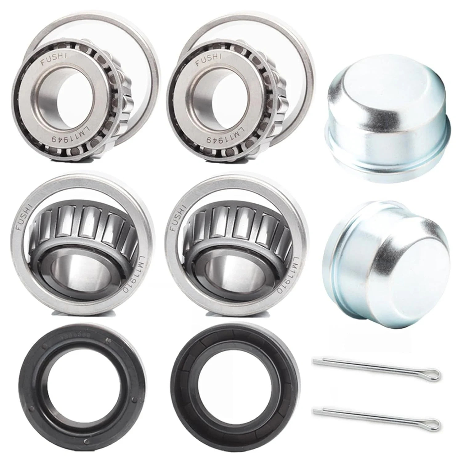 2 Set Fits for 3/4» Axles Trailer Wheel Hub LM11949 Bearings Kit,