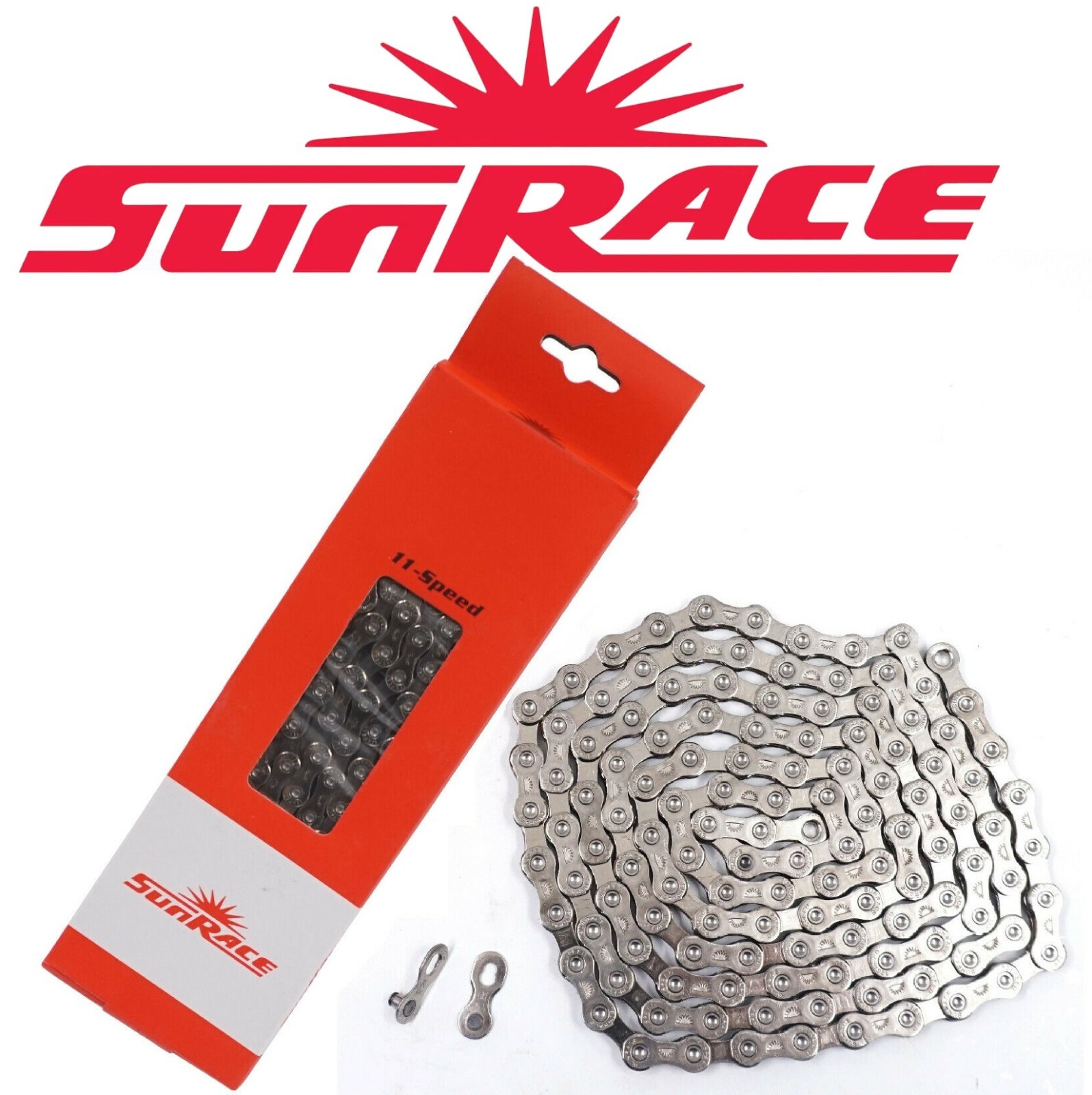 SunRace CN11A 11 Speed Silver Bike Chain 126L