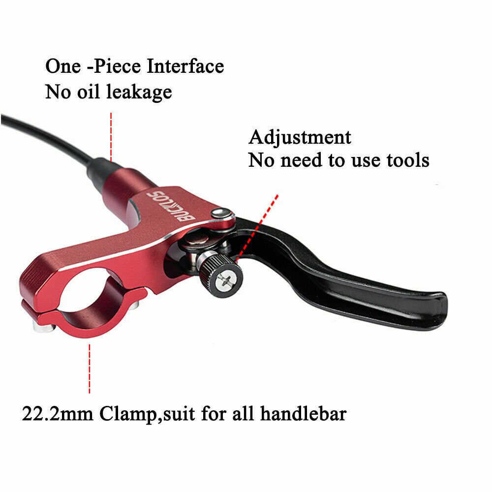 BUCKLOS Mountain Bike Front Rear Hydraulic Disc Brake IS/PM 160mm Caliper Levers